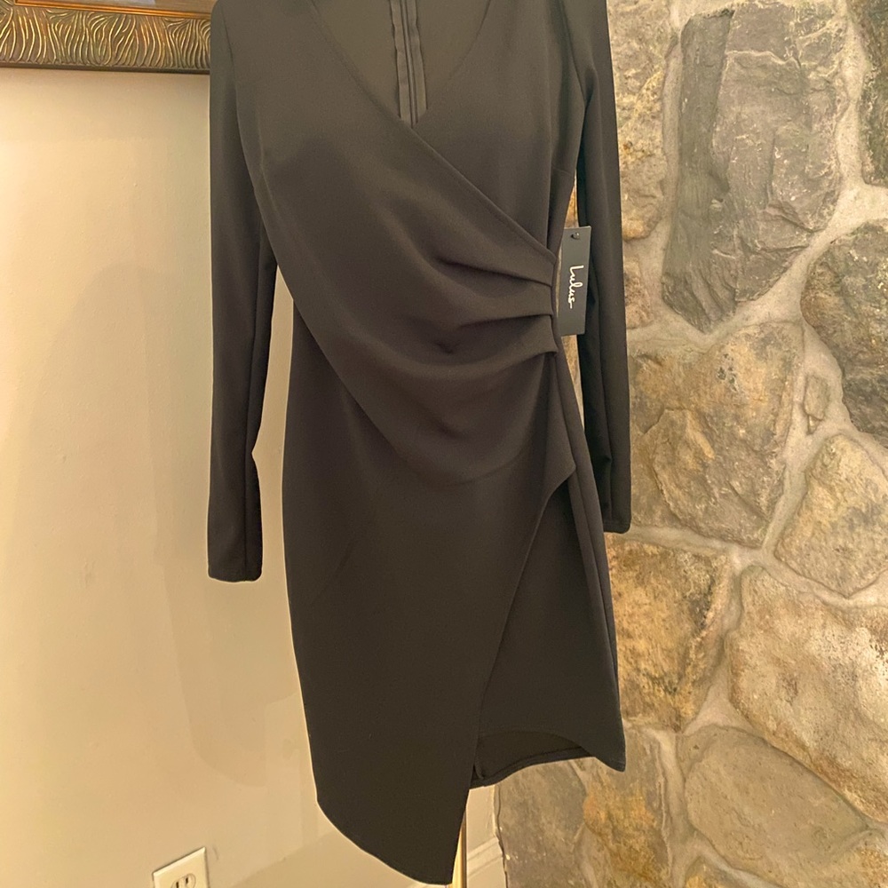 Lulu’s Black Long-Sleeve Dress - XS: new w/tags